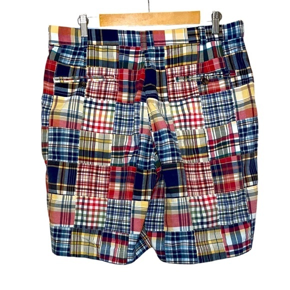 Brooks Brothers Colorful Madras Cotton Patchwork Plaid Shorts - Picture 2 of 4